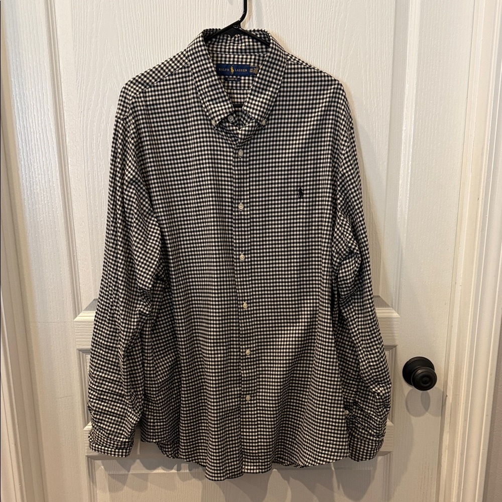 Ralph Lauren Black and White Gingham Shirt
